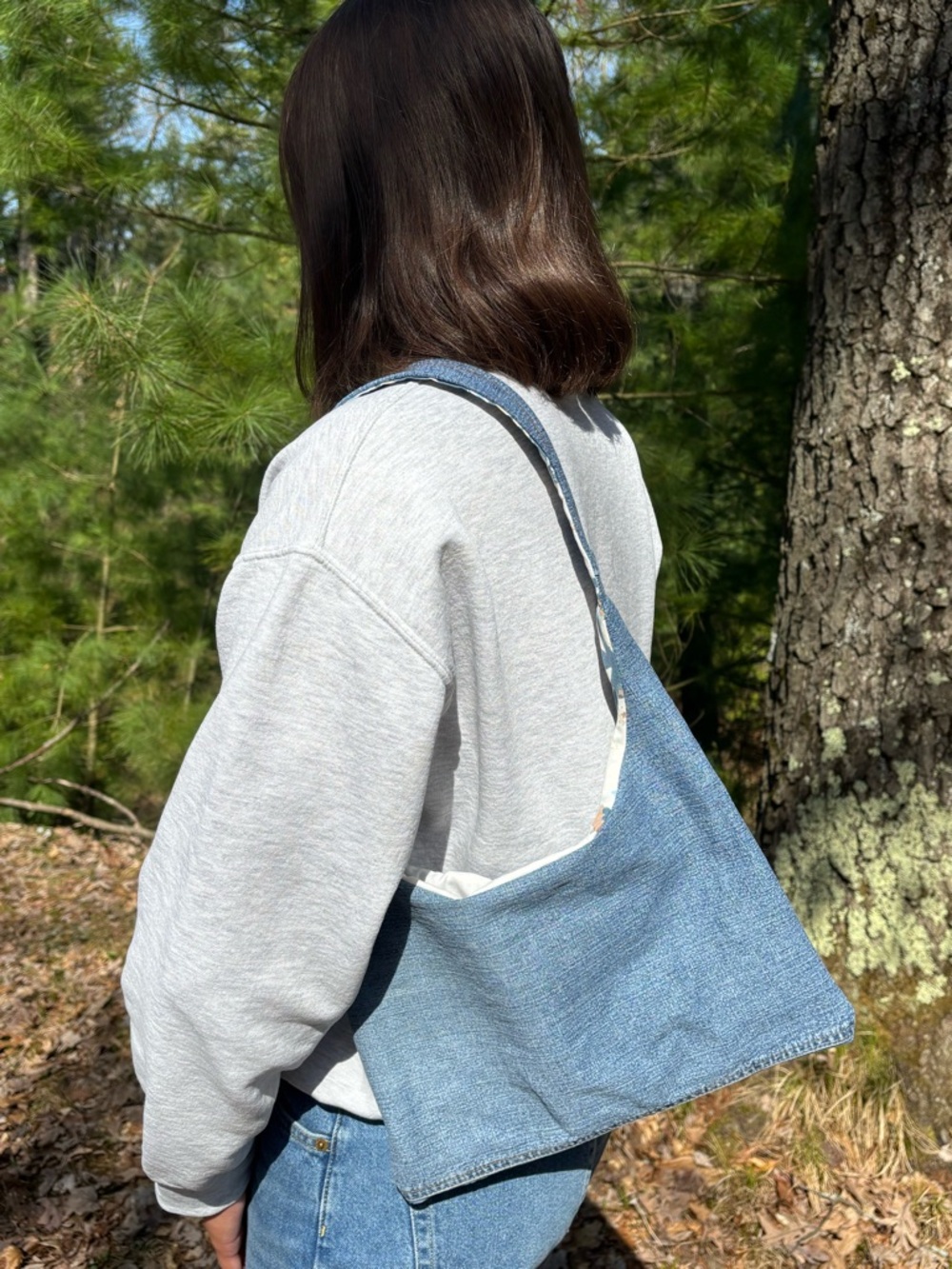 Handmade Denim Shoulder Bag